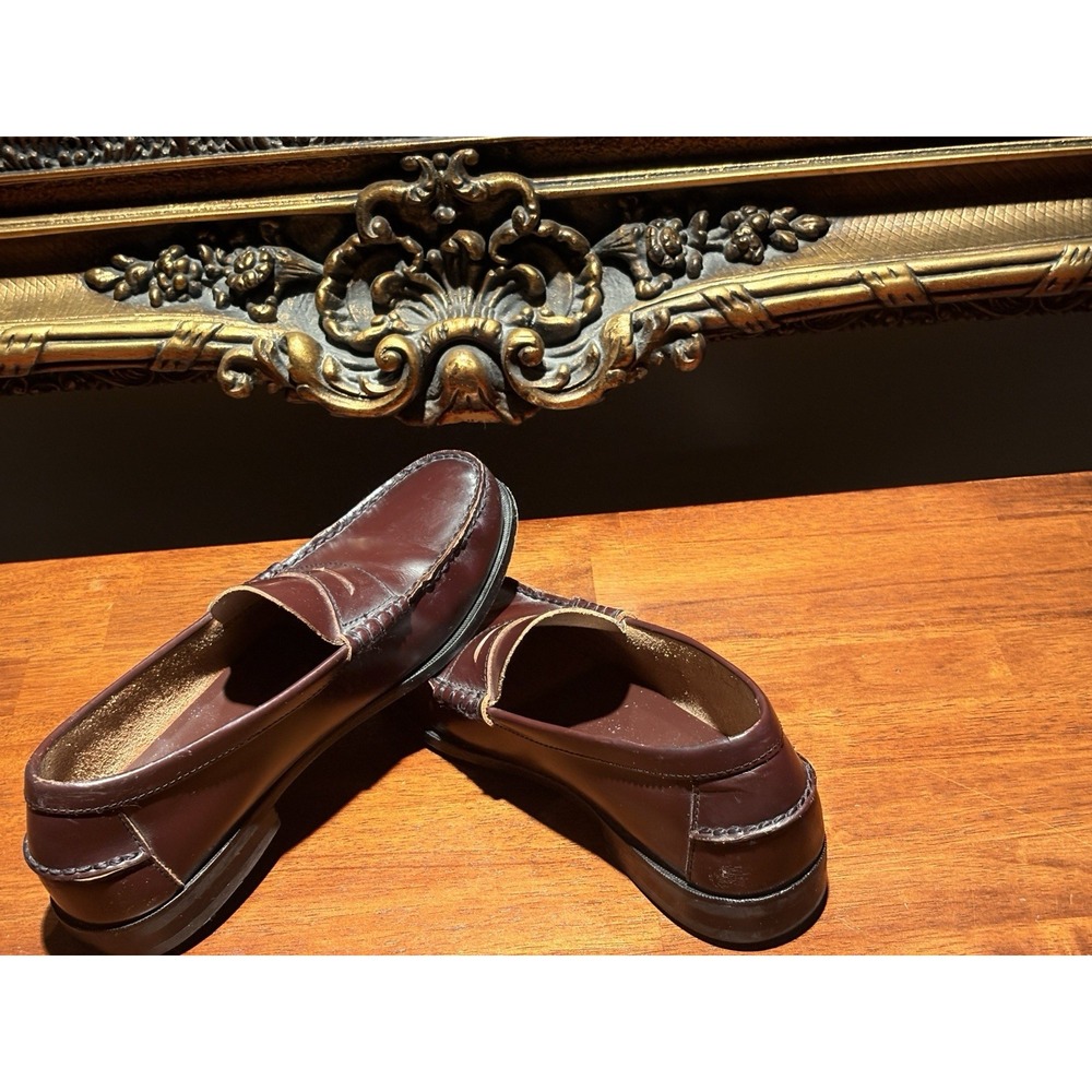 Florsheim Penny Loafer Black Leather‎ Shoes Slip-On Leather Moc Toe Mens 9.5D